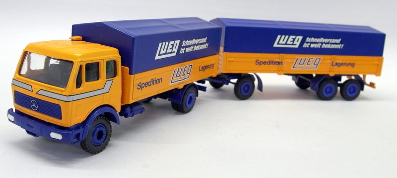 Conrad 1/50 31OCT2017K Mercedes Benz Lueg Covered Truck + Trailer Model Truck