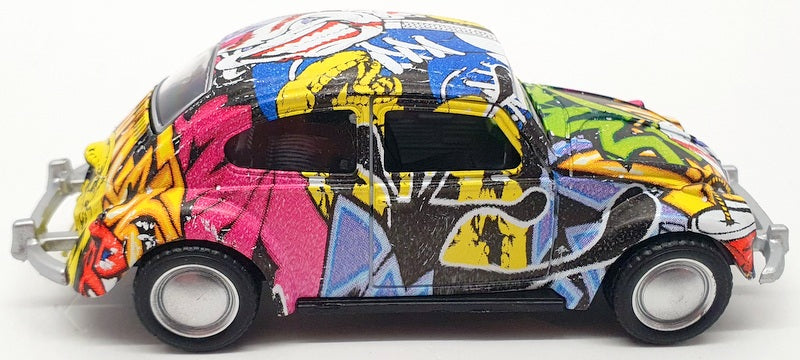 Kandy Toys 11cm Long TY4507 - Wacky Colour Cars Beetle Pull Back And Go