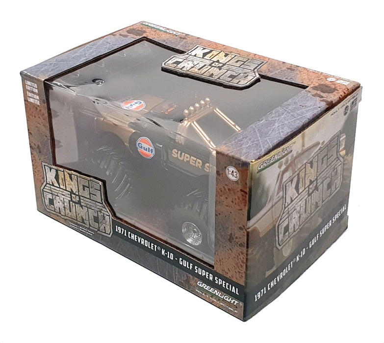 Greenlight 1/43 Scale 88013 - 1971 Chevrolet K-10 Gulf Super Special Black/Gold