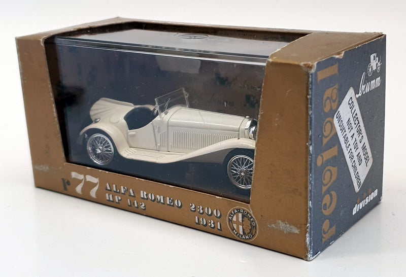 Brumm 1/43 Scale Model Car r77 - 1931 Alfa Romeo 2300 HP 142 - White