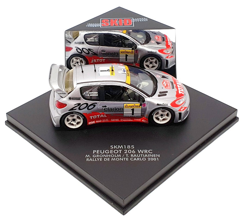 Skid 1/43 Scale SKM185 - Peugeot 206 WRC - #1 Monte Carlo Rally 2001