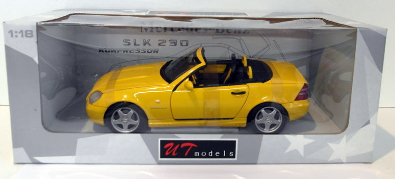 UT Models 1/18 Scale Diecast - 26152 Mercedes Benz SLK AMG Yellow