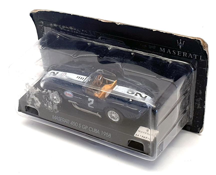 Altaya 1/43 Scale 50005 - Maserati 450 S GP #2 Cuba 1958 - Blue/White