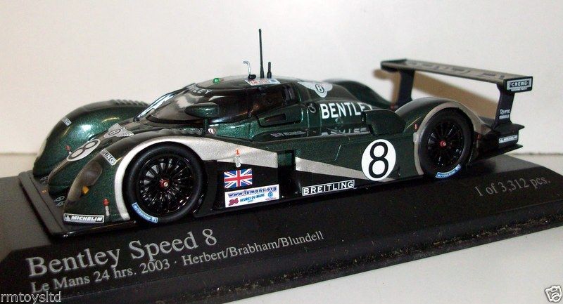 MINICHAMPS 1/43 - 400 031308 BENTLEY SPEED 8 LE MANS 24H 2003 HERBERT BRABHAM