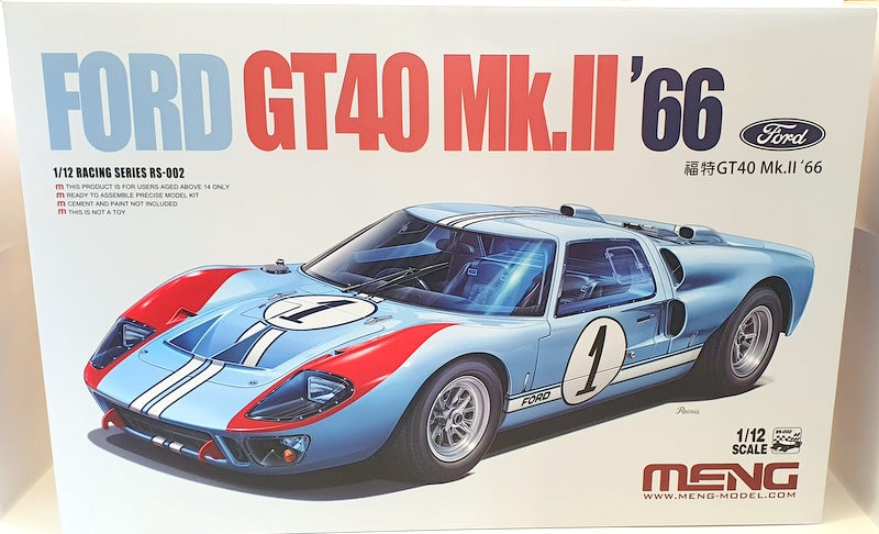 Menga Models 1/12 Scale Model Car Kit 6B00D - Ford GT40 Mk.II '66