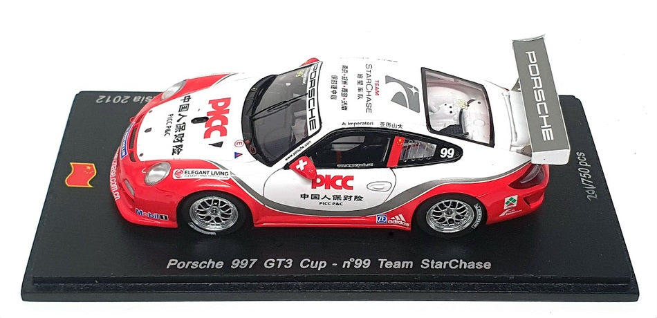 Spark 1/43 Scale SA022 - Porsche 997 GT3 Cup #99 A. Imperatori - Red/White