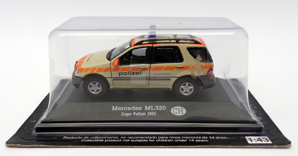 Altaya 1/43 Scale AL29120 - Mercedes Benz ML320 - Zuger Polizei 2002