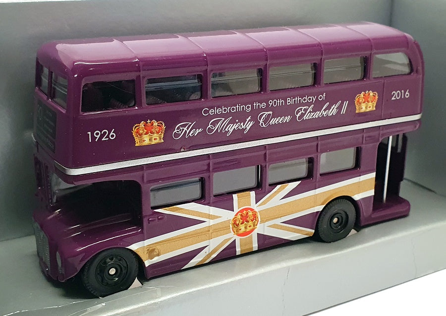 Corgi 12cm Long Diecast CC82326 - Queen's 90th Birthday Routemaster Bus