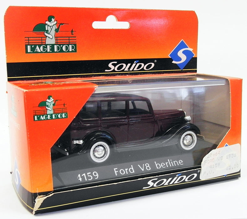 Solido 1/43 Scale Model Car 4159 - Ford V8 Berline - Maroon