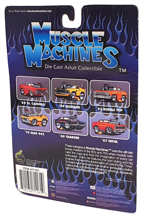 Muscle Machines 1/64 Scale 71161 02-58 - 1957 Chevrolet - Silver/Blue