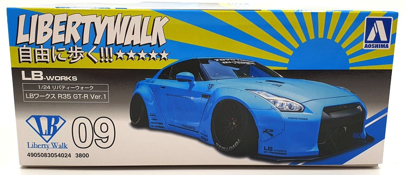 Aoshima 1/24 Scale Model Kit 09 - Libertywalk Nissan GT-R R35 LB.Works