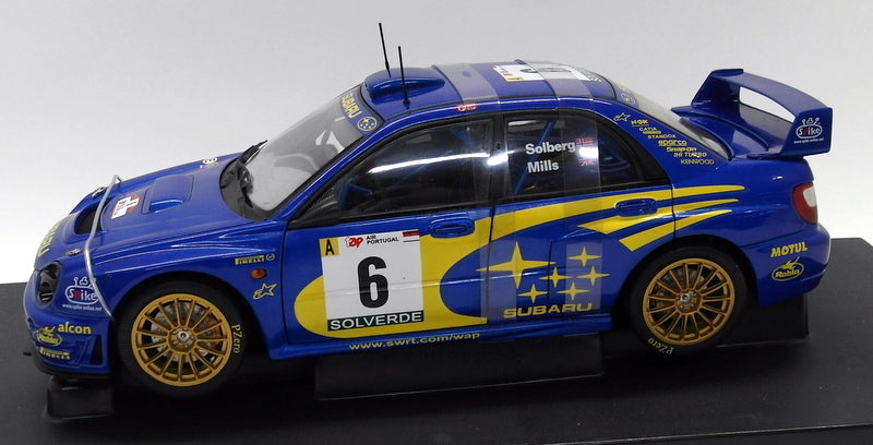 Autoart 1/18 Scale Diecast - 80193 Subaru Impreza WRC2001 Rally Portugal Solberg Mills