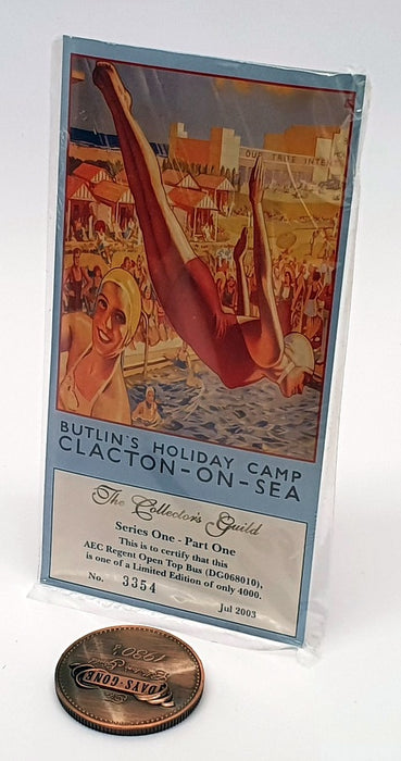 Lledo 8cm Long Diecast DG068010 - 1932 AEC Regent Open Top Bus - Butlins