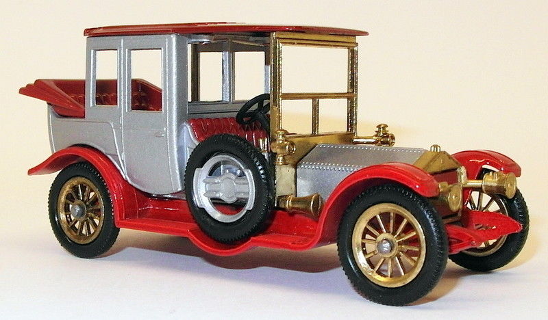Matchbox Models Of Yesteryear Y-7 - 1912 Rolls Royce - Red/Silver
