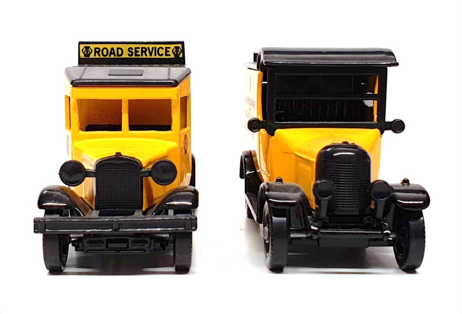 Lledo Appx 8cm Long Diecast AA2P - 2 Piece Van Set AA - Yellow