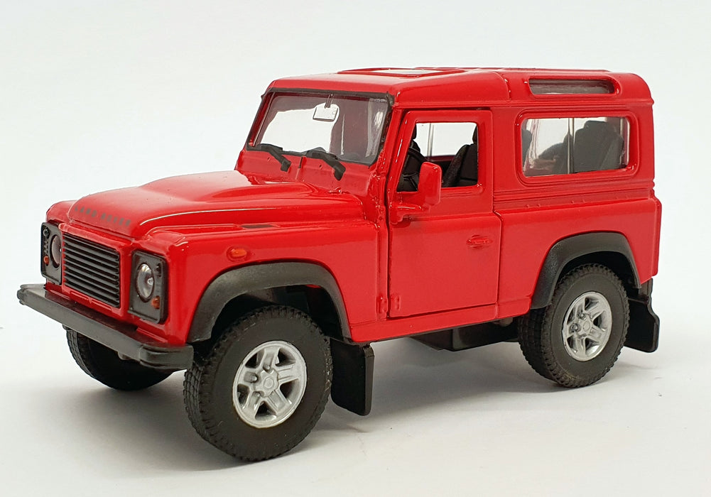 Land Rover Defender - Red - Kinsmart Pull Back & Go Diecast Metal Model Car