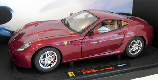 Hot Wheels 1/18 Scale Diecast- M1200 Ferrari 599 GTB Fiorano - Dark Metallic Red