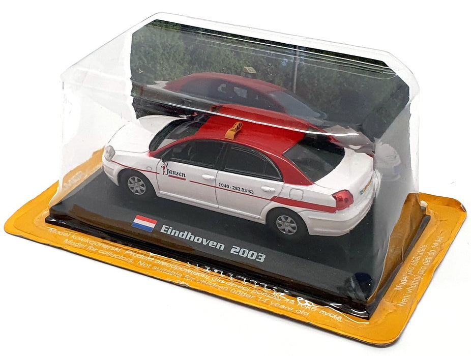 Amercom 1/43 Scale 201021 - 2003 Toyota Avensis Eindhoven Taxi - Red/White