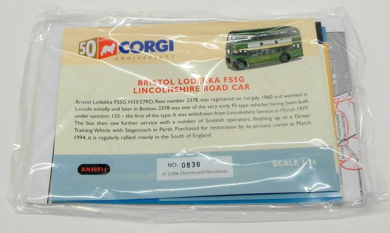 Corgi 1/76 Scale Bus AN40814 - Bristol Lodekka FS5G Lincolnshire Transport