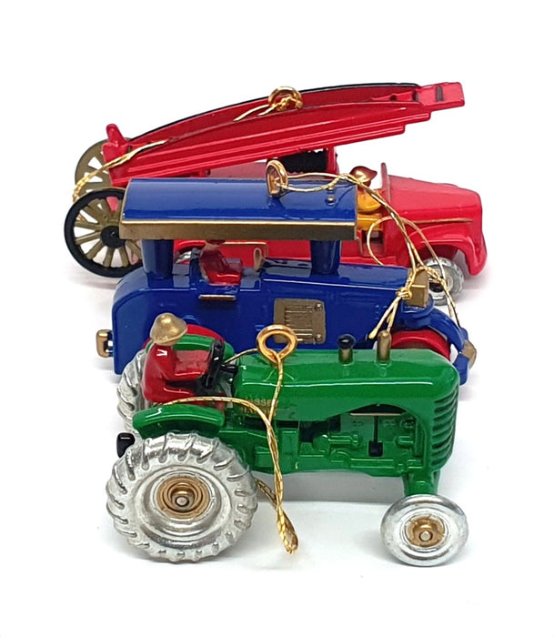 Matchbox YCC03-M - Christmas 3 Piece Set - Roller Tractor Fire Engine