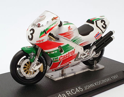Ixo Models 1/24 Scale IB21 - Honda RC45 - #3 J.Kocinski - White