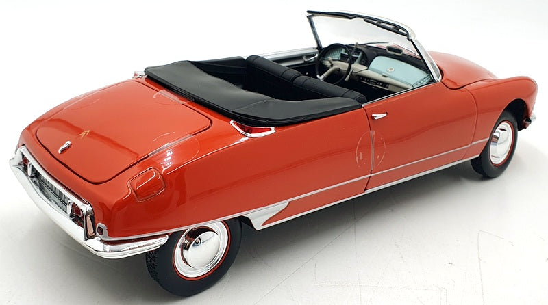 Norev 1/18 Scale Diecast 181599 - Citroen DS 19 Cabriolet 1961 - Corail Red