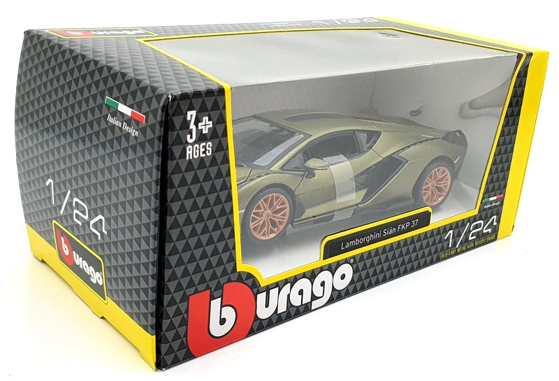 Burago 1/24 Scale Diecast #18-21099 - Lamborghini Sian FKP 37 - Green Gold