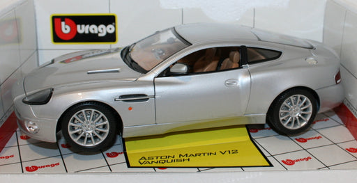 Burago 1/18 Scale Diecast - 34063 - Aston Martin Vanquish - Silver