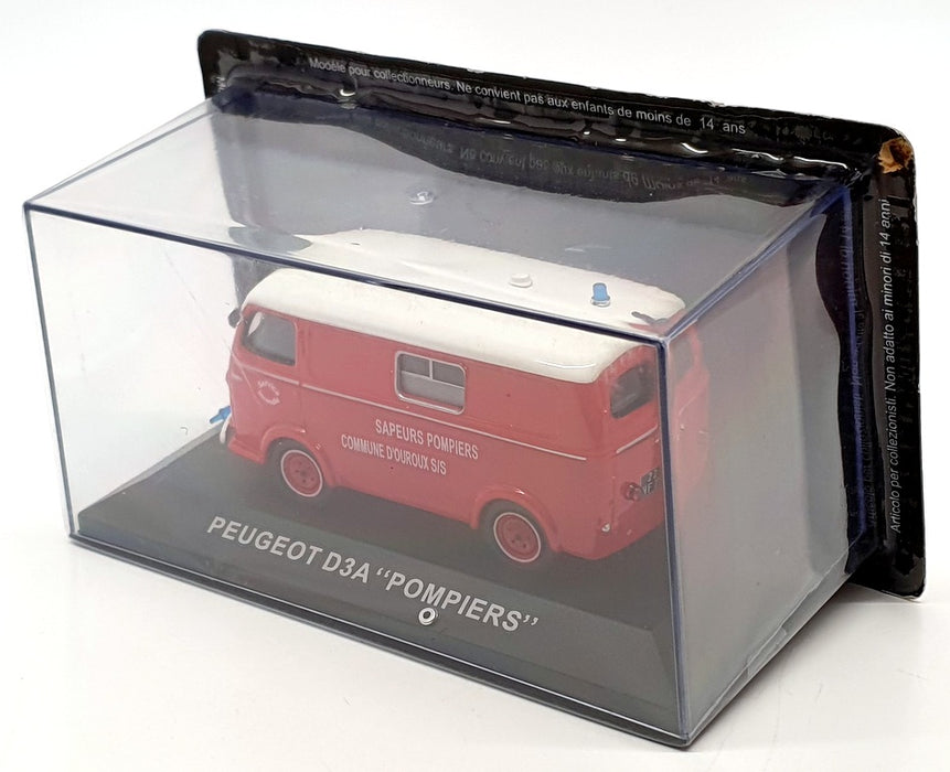 Altaya 1/43 Scale 011221 - Renault D3A Fire Truck Van Pompiers - Red/White