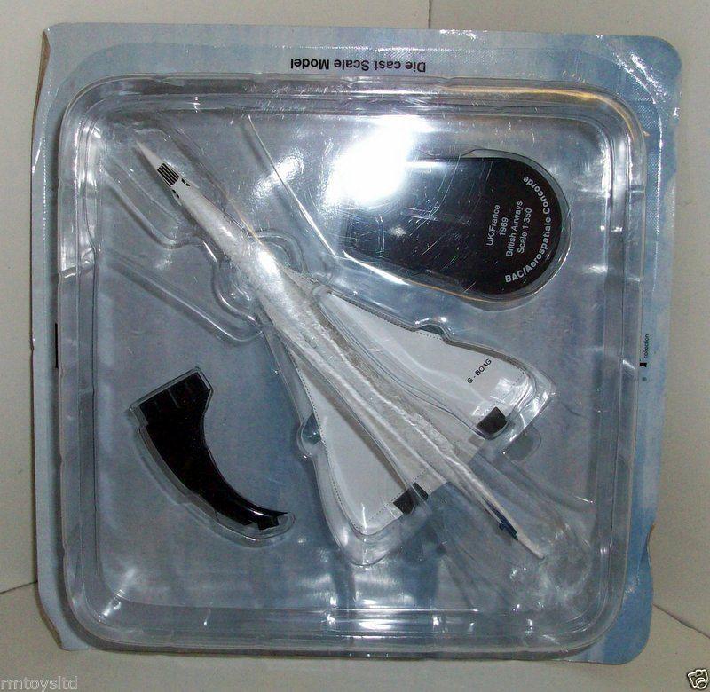 DELPRADO 1/350 - UK / FRANCE 1969 BRITISH AIRWAYS CONCORDE G-BOAG 17CM LONG