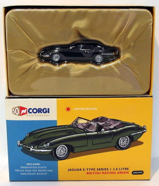 Corgi 1/43 Scale Diecast AN04909 - Jaguar E-Type S1 3.8L - British Racing Green
