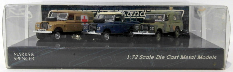 Marks & Spencer 1/72 Scale T09/2643 - 1971 S3 Land Rover 3 Piece Set