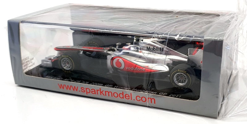 Spark 1/43 Scale S3029 - F1 McLaren MP4-26 #4 Winner Hungarian GP J. Button 2011