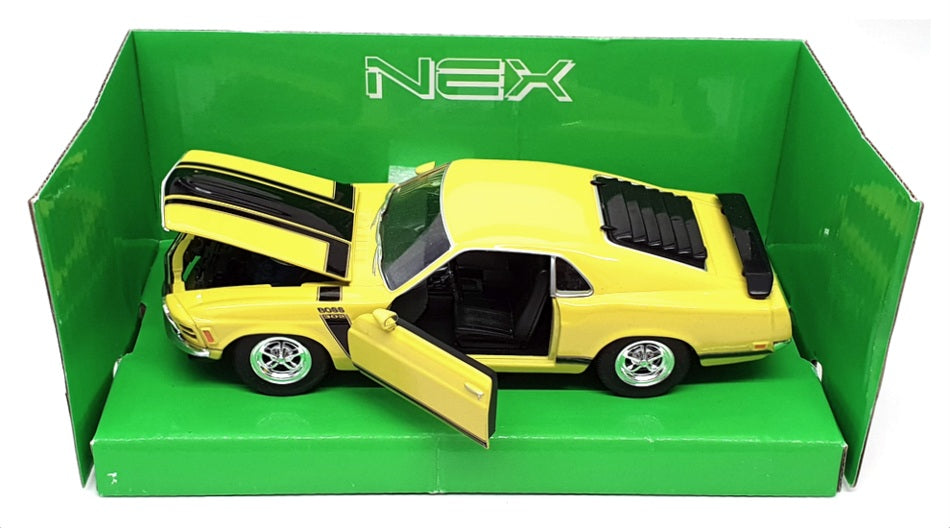 Welly NEX 1/24 Scale 22088W - 1970 Ford Mustang Boss 302 - Yellow