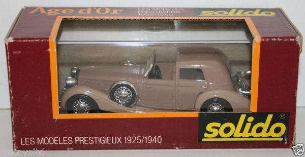 SOLIDO 1/43 SCALE - 31 - 1939 DELAGE D8 120 COUPE DE VILLE - 2 TONE LIGHT BROWN