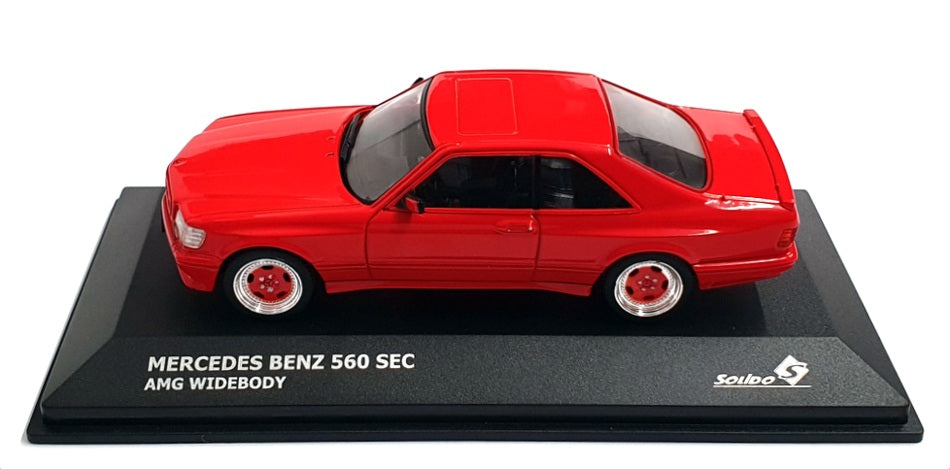 Solido 1/43 Scale S4310902 - Mercedes Benz 560 SEC AMG Widebody - Red