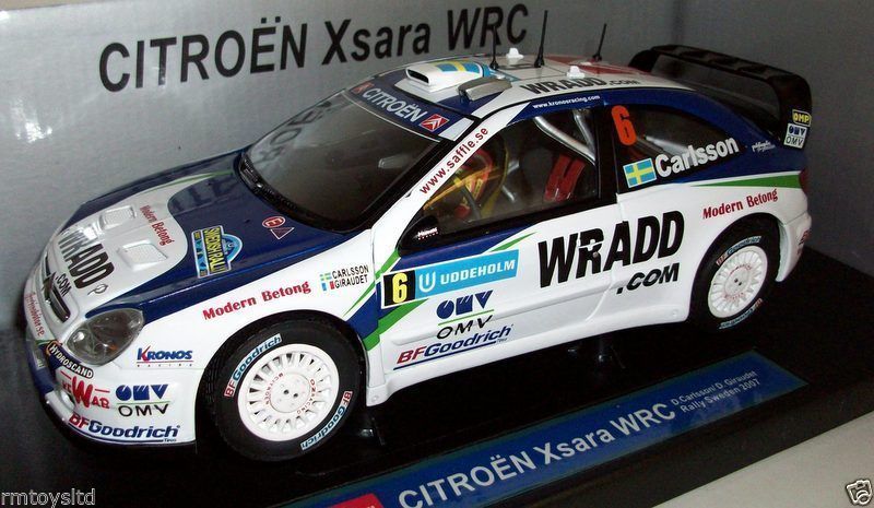 SUNSTAR 1/18 - 4426 CITROEN XSARA WRC RALLY SWEDEN 2007 CARLSSON GIRAUDET