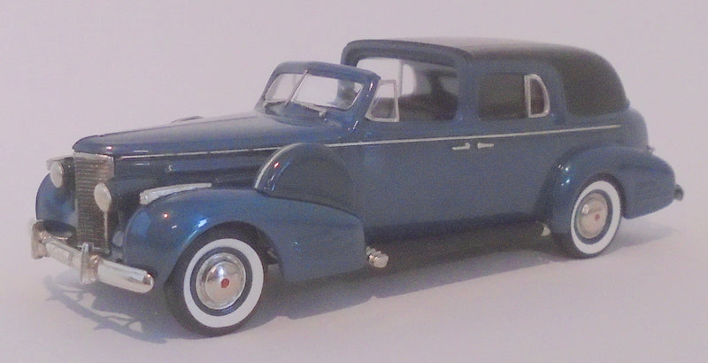 Brooklin 1/43 Scale BRK209 - 1938 Cadillac Series 75 Town Car Blue/Black