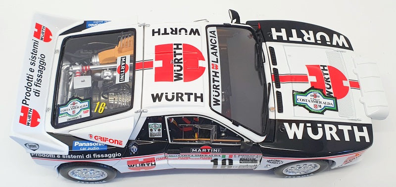 Kyosho 1/18 Scale Model Car 08306C - Lancia Rally 1983 Costa Smeralda