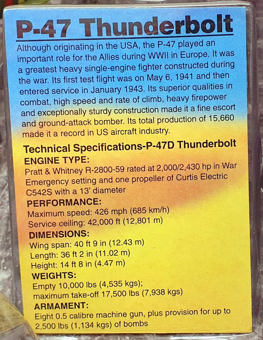 Motor Max 1/48 Scale Model Aircraft 76316 - P47 Thunderbolt