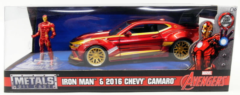 Jada 1/24 Scale 99724 - Iron Man & 2016 Chevy Camaro - Marvel Avengers