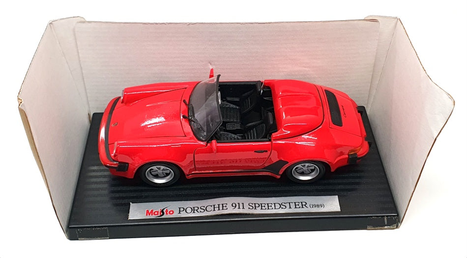 Maisto 1/24 Scale Diecast 31902 - 1989 Porsche 911 Speedster - Red