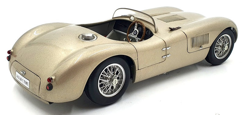 Autoart 1/18 Scale Diecast DC28722G - 1951 Jaguar C-Type - Gold With Case
