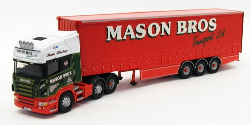 Corgi 1/50 Scale Model Truck CC13701 - Scania R Topline Curtainside Mason Bros
