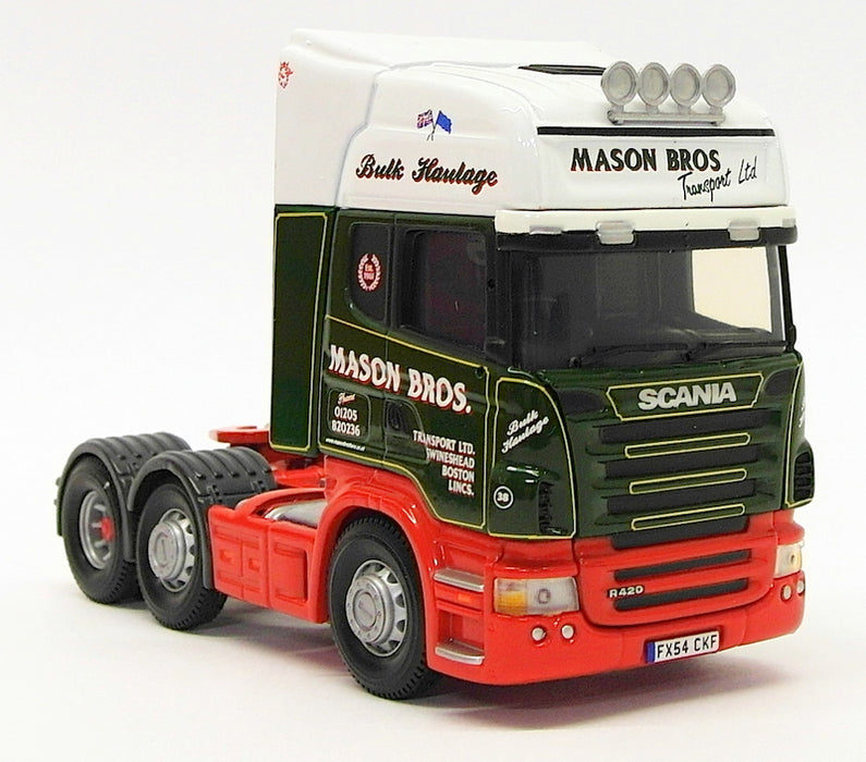 Corgi 1/50 Scale Model Truck CC13701 - Scania R Topline Curtainside Mason Bros