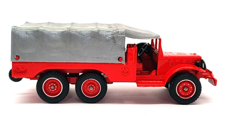 Solido 1/43 Scale 2105 - Dodge 6x6 Pompiers Fire Truck - Red/Silver