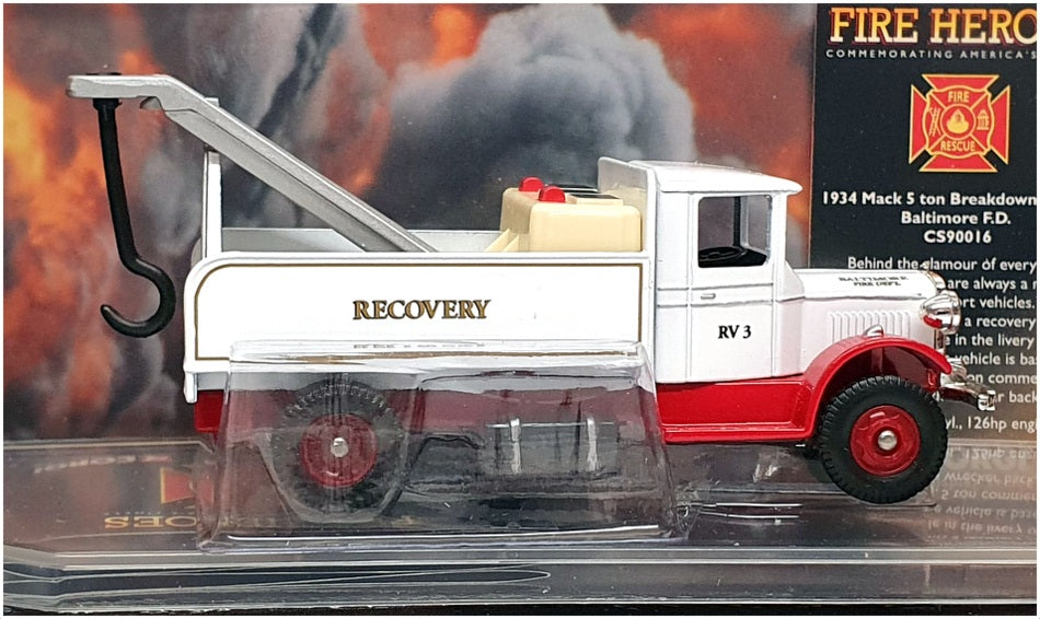 Corgi 9cm Long Diecast CS90016 - Mack Breakdown Truck - White/Red