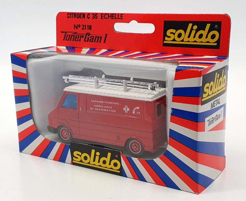 Solido 1/50 Scale Diecast 2118 - 1980 Citroen C35 Echelle Fire Truck
