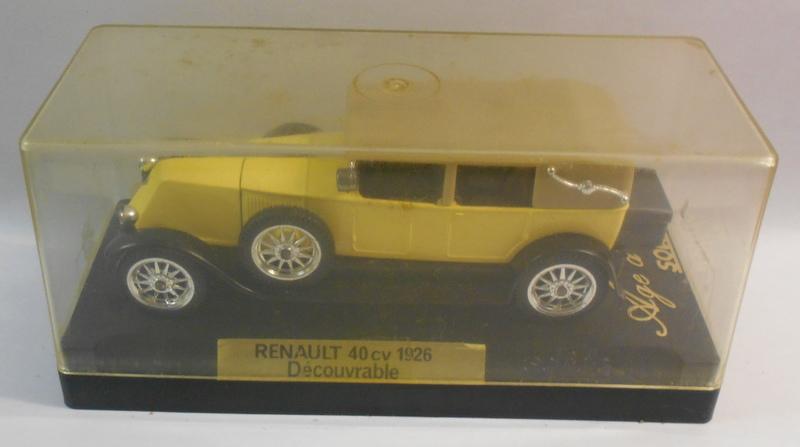 Solido 1/43 Scale Metal Model - SO88 RENAULT 40CV 1926 DECOUVRABLE YELLOW