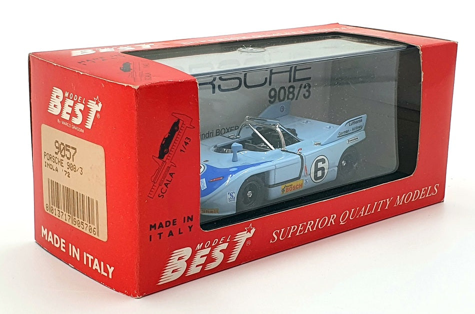 Best Model 1/43 Scale Diecast 9057 - Porsche 908/3 - #6 Imola 1972